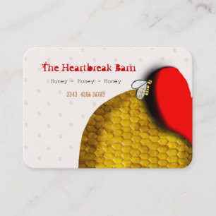 Carte de visite Red Heart Bee