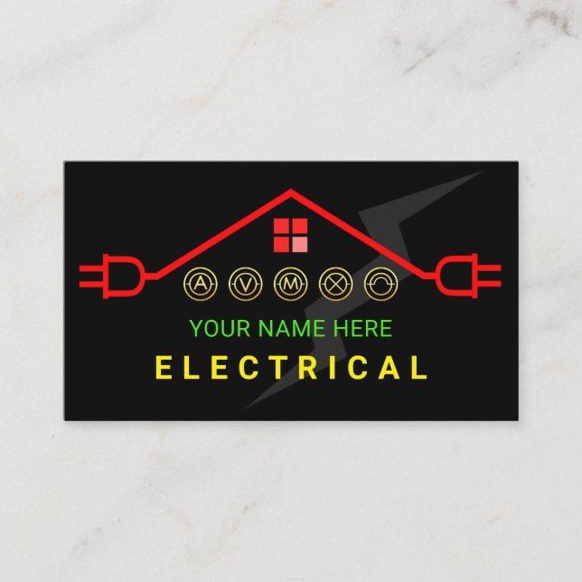 Carte De Visite Red Hot Electrical Circuit Roof (Devant)