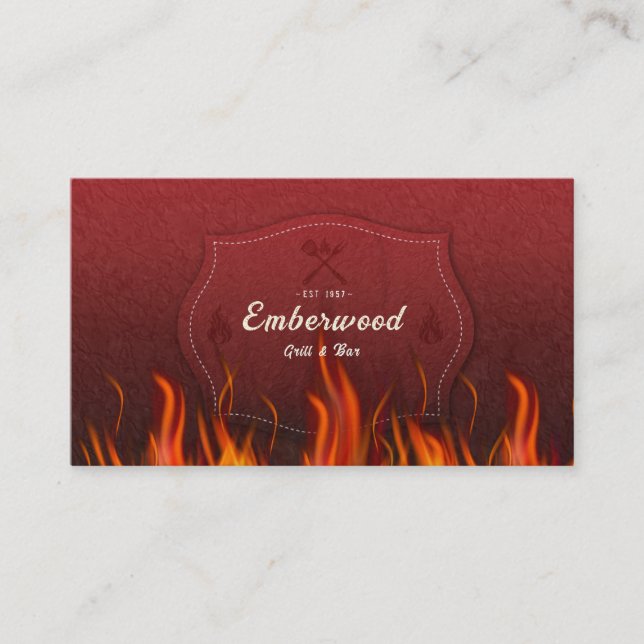 Carte De Visite Red Hot Grill Business Card (Devant)