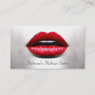 Carte De Visite Red Lips Retro Monochrome - Artiste de maquillage