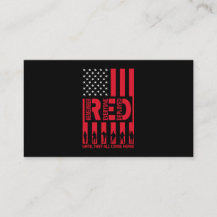 Carte De Visite Red Rappelez-Vous Tous Déployés Jusqu'À Ce Qu'I