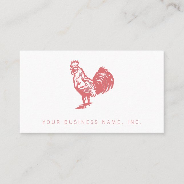 Carte De Visite Red Rooster Farmhouse Bistro Logo Professional (Devant)