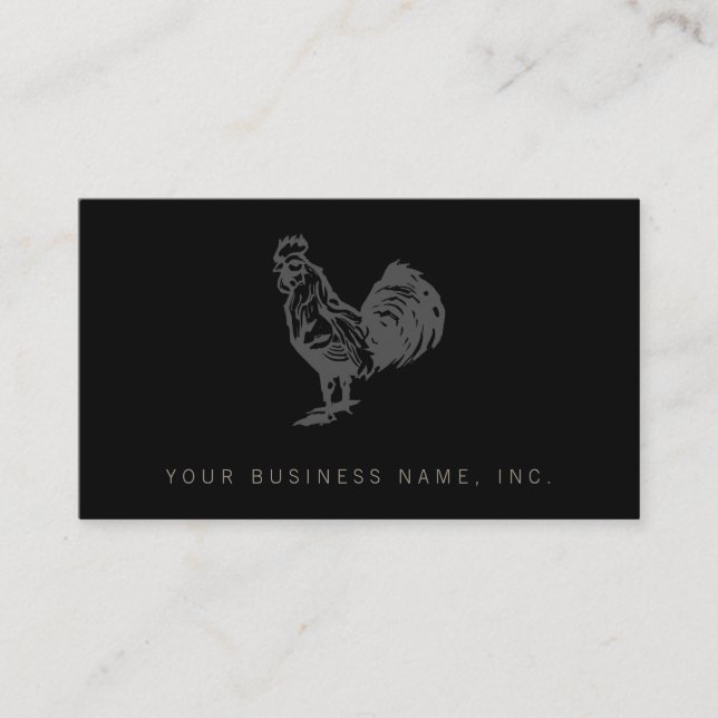 Carte De Visite Red Rooster Farmhouse Bistro Logo Professional (Devant)