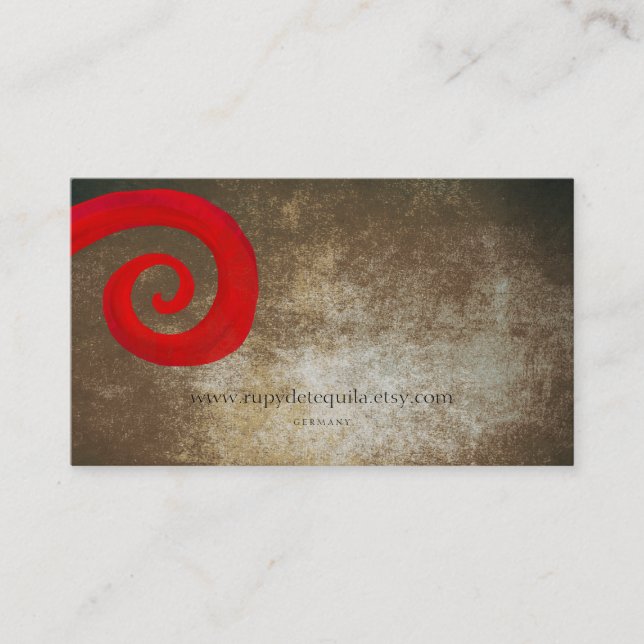 Carte De Visite Red Swirl (Devant)