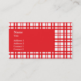 Carte De Visite Red Tartan