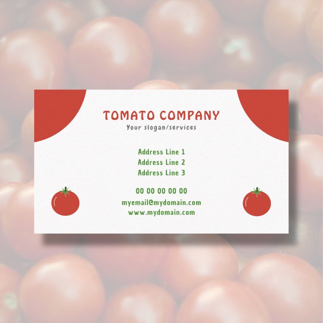 Carte de visite Red Tomato (Tomato Business Card)