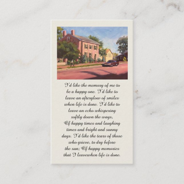 Carte De Visite Red Yellow Pink Green Blue Sympathy Card (Devant)