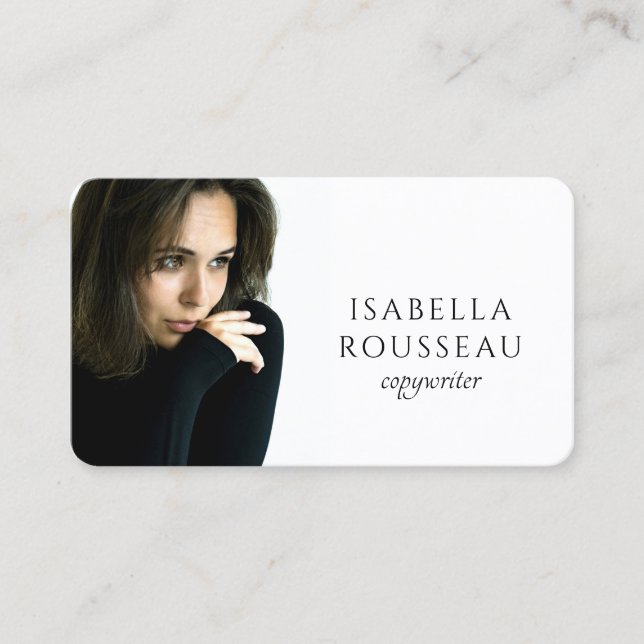 Carte De Visite Rédacteur Minimaliste Moderne (Devant)