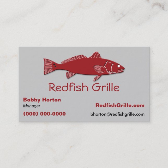 Carte de visite Redfish Grille (Devant)