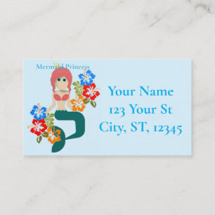 Carte De Visite Redhead Mermaid Princess Thunder_Cove