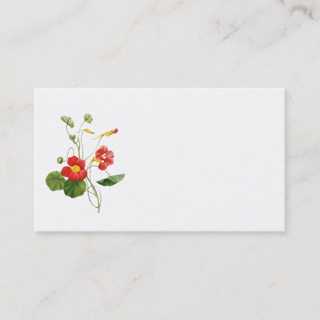 Carte de visite Redoute Red Flowers (Devant)