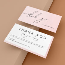 Réduction sur le Merci de script manuscrit rose vi