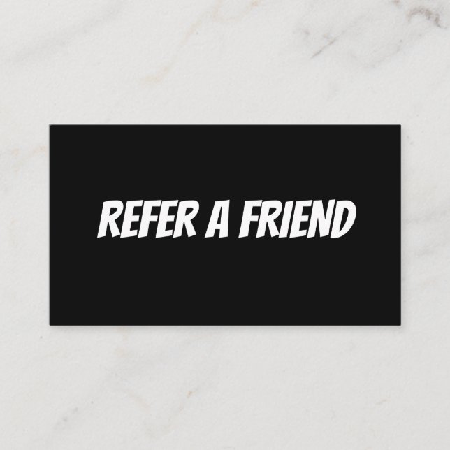 CARTE DE VISITE REFER A FRIEND CARD (Devant)