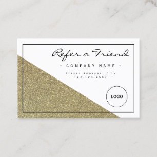 Carte De Visite Référence élégante de la fausse texture or