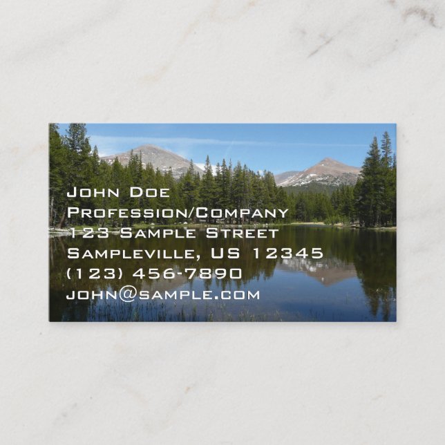 Carte De Visite Reflet du lac de Yosemite (Devant)