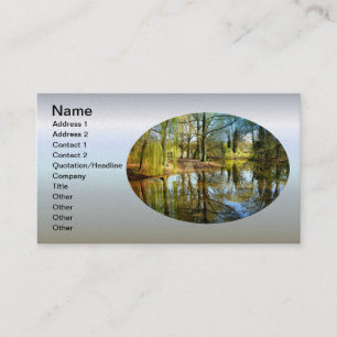 Carte De Visite Réflexion de l'eau de l'étang de Willow