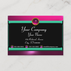 Carte De Visite RÉFLEXIONS 2 AMÉTHYST monogramme violet noir vert