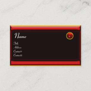 Carte De Visite RÉFLEXIONS 2 RUBY noir rouge orange