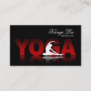 Carte De Visite Réflexions de yoga, instructeur de yoga, classe d