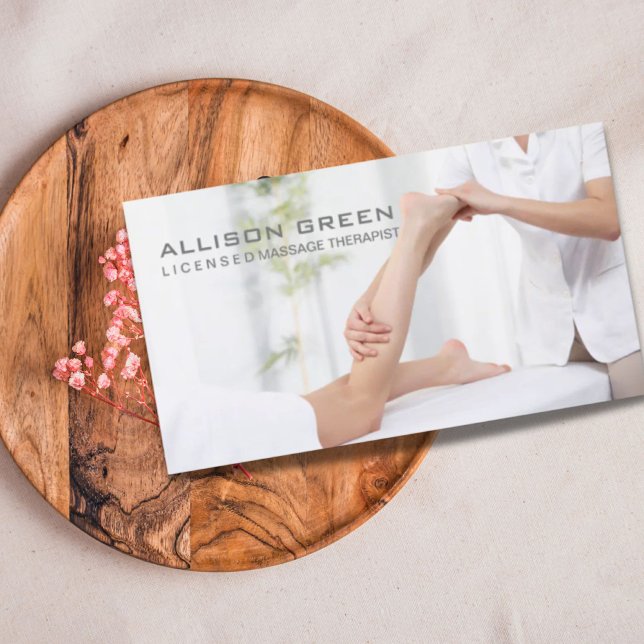 Carte De Visite Réflexologie Acupression Massage des pieds (Reflexology Acupressure Foot Massage therapist Business Card)