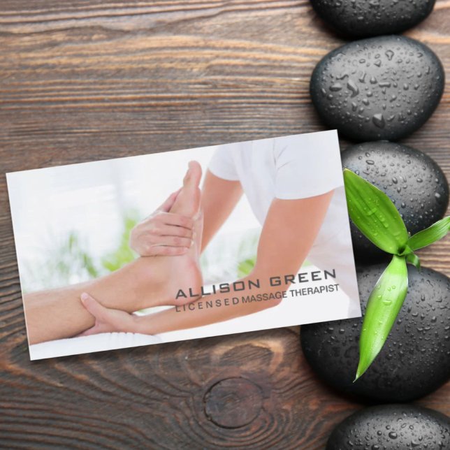 Carte De Visite Réflexologie Acupression Massage des pieds (Reflexology Acupressure Foot Massage therapist Business Card)