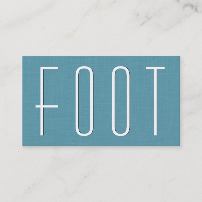 Carte De Visite REFLEXOLOGIE DE PIED Aqua Style simple V63D (Devant)