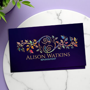 Carte De Visite Réflexologie - Ornement coloré Ying Yang