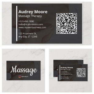 Carte De Visite Réflexologues Chiropraticiens Thérapie de Massage 