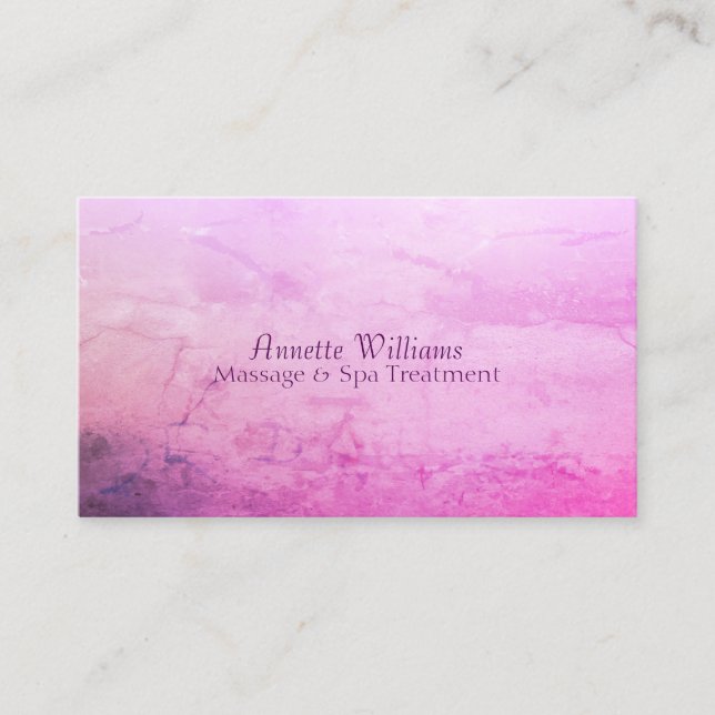 Carte De Visite Regard de marbre en pierre violet pourpre de faux (Devant)