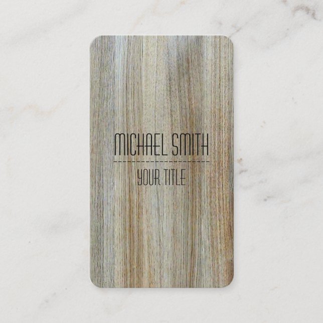 Carte De Visite Regard du bois professionnel #9 de grain (Devant)