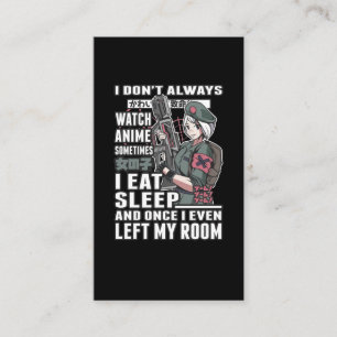 Carte De Visite Regardez Anime Lover Otaku Comédie japonaise Mang