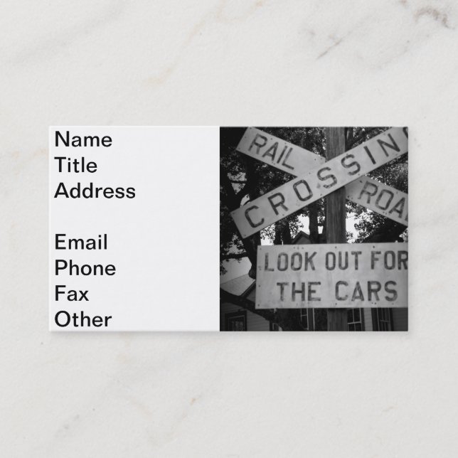 Carte De Visite Regardez pour des voitures (Devant)