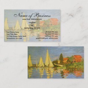 Carte De Visite Régate à Argenteuil par Claude Monet