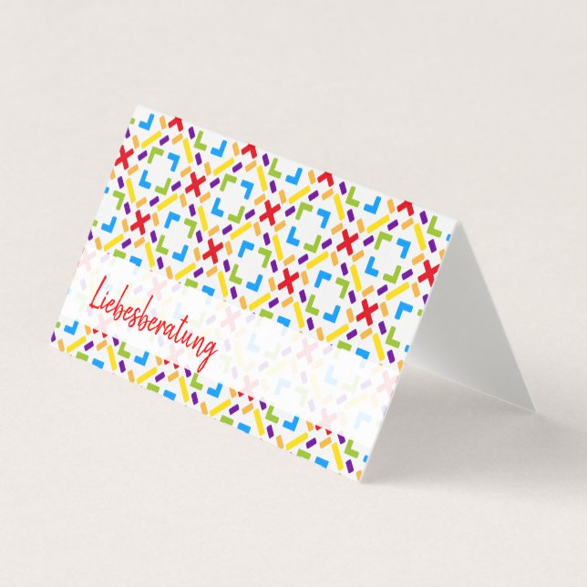 Carte De Visite Regenbogen Muster und persönlicher Texte (Devant)