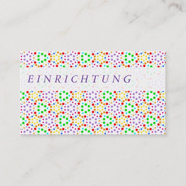 Carte De Visite Regenbogen Visitenkarten (Devant)