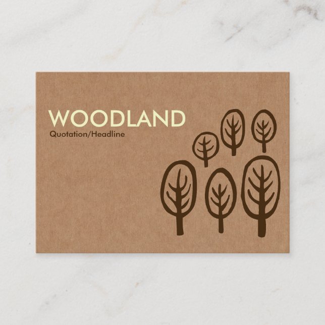 Carte De Visite Région boisée - crème + Brun foncé sur la boîte en (Devant)