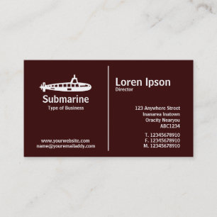 Carte De Visite Règle centrale - Sous-marin - Brown foncé