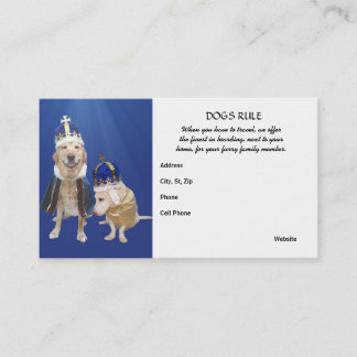 Carte De Visite Règle de chiens