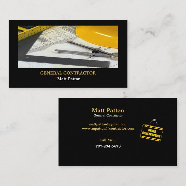 Carte De Visite Règle générale des plans de construction de l'entr (Devant / Derrière)