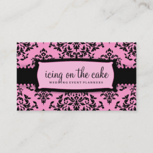 Carte De Visite Réglisse rose Customizabl de la cerise sur le