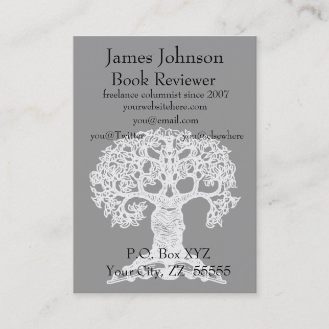 Carte de visite régulier Chubbie d'arbre de (Devant)