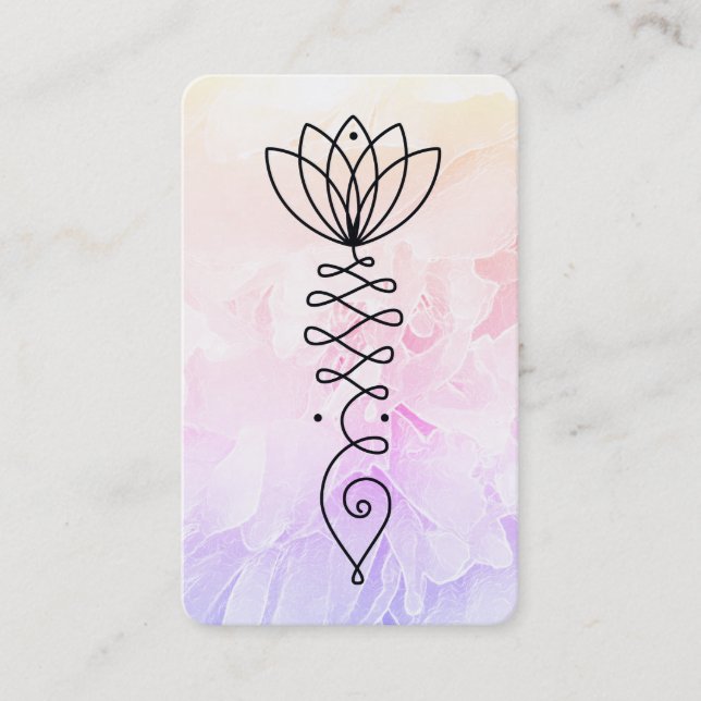 Carte De Visite *~* Reiki floral Yoga Coeur de la tourbe Lotus (Devant)