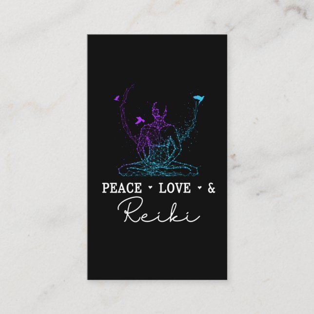 Carte De Visite Reiki Love Chakra méditation spirituelle (Devant)