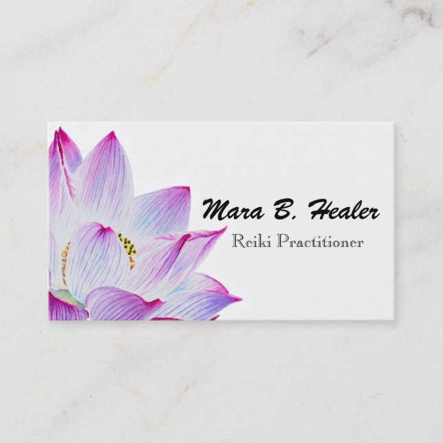 Carte De Visite Reiki Master ou Praticien Light Fusion Business (Devant)
