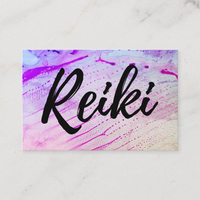 Carte De Visite *~* Reiki Praticien Reiki Master Energy Healthier (Devant)