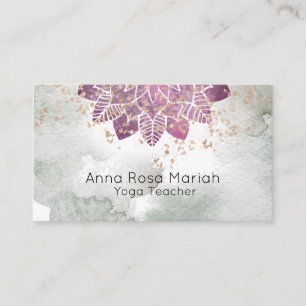 Carte De Visite *~* Reiki Yoga Mandala Parties scintillant spiritu