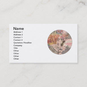 Carte De Visite Reine Abeille Vintage Beau Collage