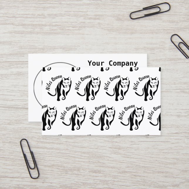 Carte De Visite Reine de la Lionne Noire de la Chasse (Devant/Arrière en situation)