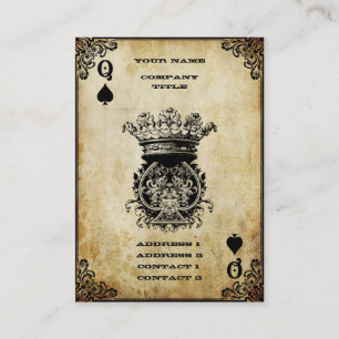 Carte De Visite Reine grunge des pelles