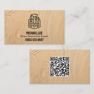 Carte De Visite Réinitialisation à domicile contreplaqué personnal